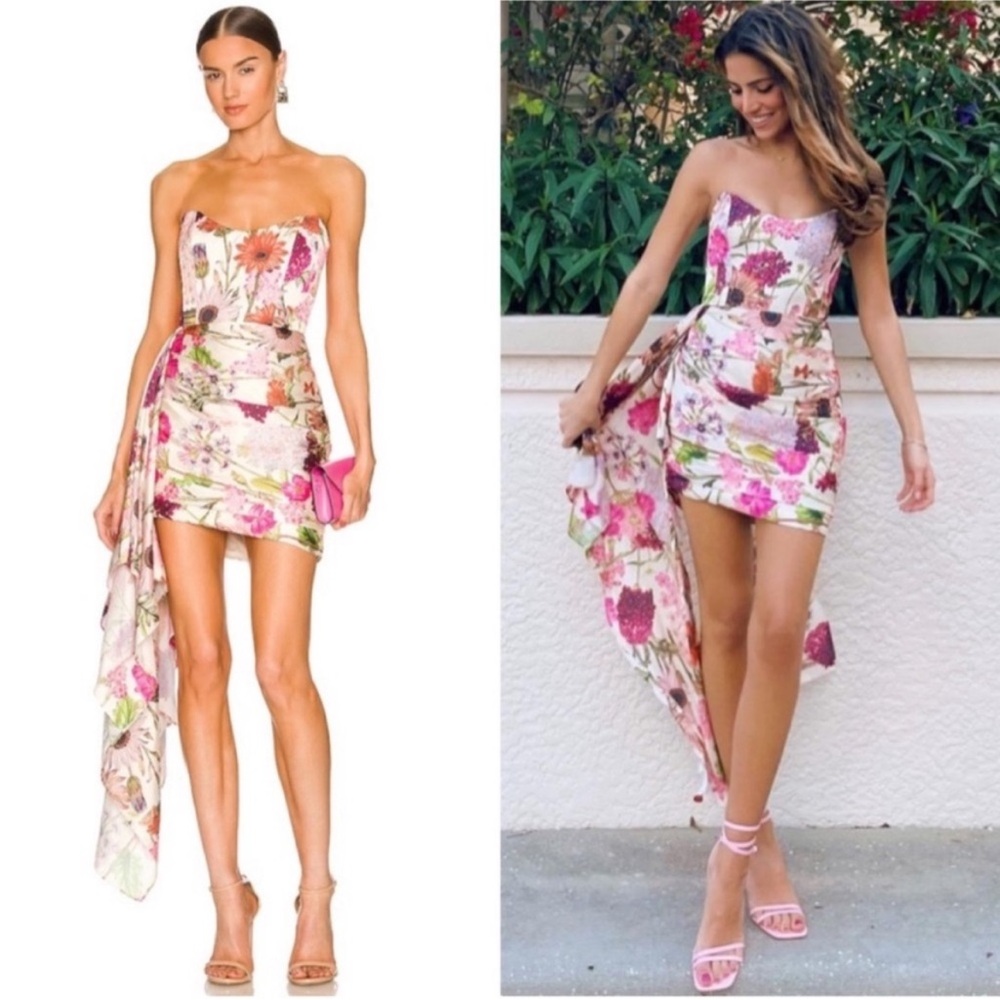 NEW Katie May Chasing Dawn Floral Pink Daisy Mini Dress Size Small